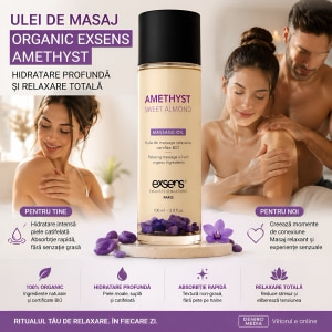 Exsens Amethyst – Ulei De Masaj Organic Migdale Dulci 100 ml Thumb 3