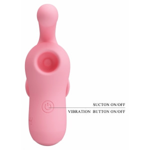 Finger Magic Fairy Suctor Clitoral Purtabil 10+10 Moduri Roz Thumb 6