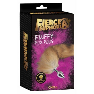 Plug Anal Aluminiu cu Coadă Blăniță 43 cm Fluffy Fox Argintiu Thumb 3