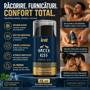 Gel Greek Kiss Relaxare Anală Efect Vibrație și Răcire 15ml Thumb 6