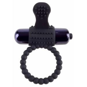 Inel cu Vibrații Fantasy C-Ringz Silicon Negru Thumb 1