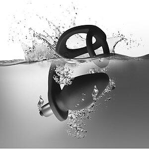 Inel Dublu Cu Vibrator Anal Ro-Zen Negru Thumb 4