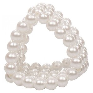 Inel Pearl Stroker Beads Small Alb Thumb 1
