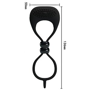 Inel Penis Cu Vibrații Pretty Love Locker Negru Thumb 4