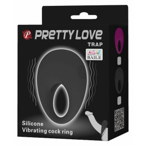 Inel Penis Cu Vibrații Pretty Love Trap Negru Thumb 25