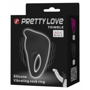 Inel Penis Pretty Love Thimble Negru Thumb 14