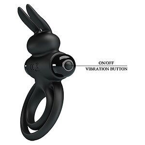 Inel Penis Pretty Love Vibrant 3 Negru Thumb 4