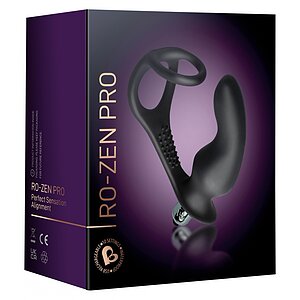 Inel Penis Stimulator Prostată Ro-Zen Pro Negru Thumb 1