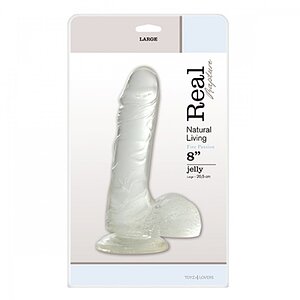 Dildo Jelly Real Rapture 23 cm Transparent Thumb 1