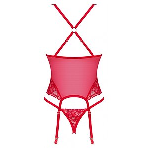 Corset Obsessive Lacelove Roșu XL-2XL Thumb 3