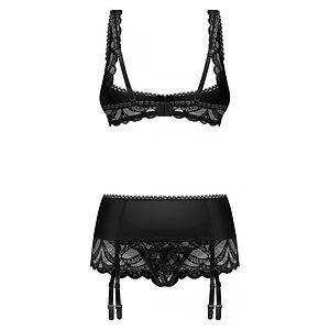 Set Obsessive Lecille 3 Piese Negru S-M Thumb 3