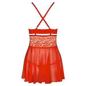 Lenjerie Babydoll Obsessive 838-BAB Roșu S-M Thumb 3