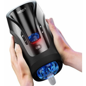 Leten King Of Pleasure Masturbator Automat cu Aspirație Negru Thumb 3