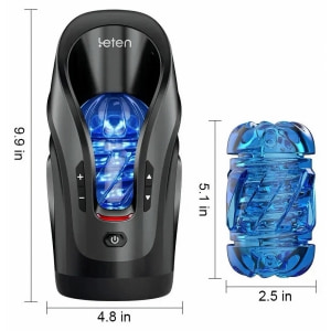 Leten King Of Pleasure Masturbator Automat cu Aspirație Negru Thumb 2