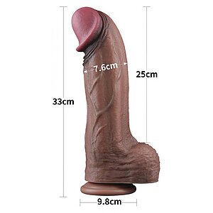 Lovetoy Dildo Dual-Layer XXL 33 cm – Realist, 7.6 cm Maro Thumb 9