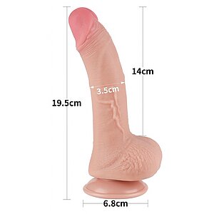 LoveToy Dildo Sliding-Skin 19.5 cm, Ø 3.5 cm - Realist Thumb 4