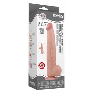 Lovetoy Dual-Layer 34 cm – TPE Realist cu Ventuză Thumb 26