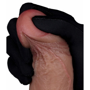 LoveToy - Dual Layered Silicone Dildo 21.5 cm (O 4.2 cm) - Brown Maro Thumb 8