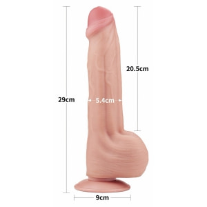 Lovetoy Realist Dual Layer 29 cm – Ventuză Puternică Thumb 2