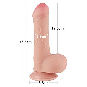 LoveToy Sliding Skin 18.3cm — Realist, Ventuză Detașabilă Thumb 8