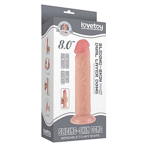 LoveToy Sliding Skin 20 cm — Dildo Realist cu Ventuză Thumb 11