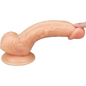 Lovetoy Ultra Soft Dude Dildo Realist 20 cm cu Ventuză Thumb 1