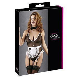 Maid Costume Cottelli Collection Negru L Thumb 4
