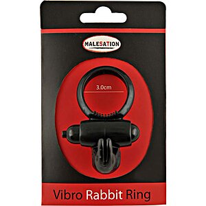Inel Penis Malesation Vibro-Rabbit-Ring Negru Thumb 1