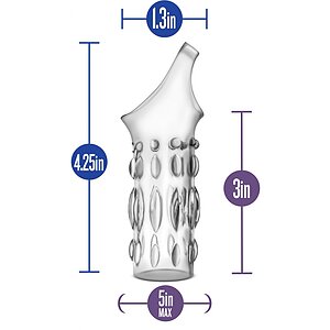 Manșon Penis Performance Studed Transparent Thumb 2