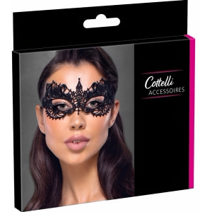 Masca Brodată Elegantă Cottelli Collection Unisize Negru Thumb 7