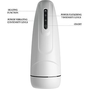 Masturbator Cu Vibrații Și Încălzire Marissa Alb Thumb 4