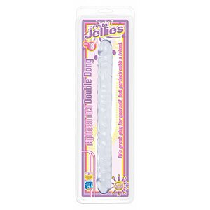 Dildo Crystal Jellies Double 18 Inch Transparent Thumb 1