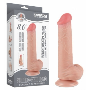 LoveToy Sliding-Skin Realist 20.8 cm Ø4 cm - Ventuză Thumb 13