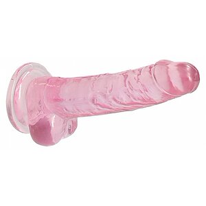 Dildo Realistic Cu Testicule 19cm Roz Thumb 2