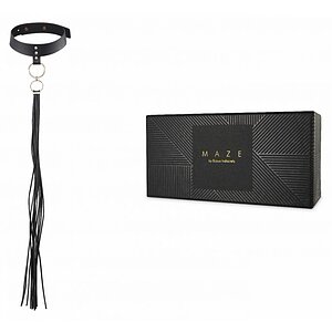 Zgardă cu Lesă Maze Tassel Choker Negru Thumb 4