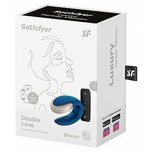 Vibrator Satisfyer Double Love Luxury Partner Albastru Thumb 4