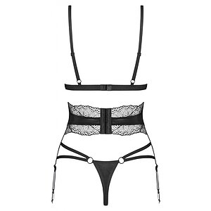 Set 3 Piese Obsessive Lobellis Negru XS-S Thumb 4