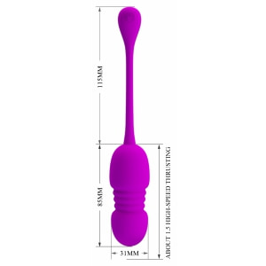 Ou Vibrator Reîncărcabil 12 Moduri cu Telecomandă Mov Thumb 3