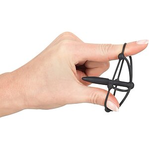 Plug De Penis Cu Cușcă Pentru Cap Negru Thumb 4