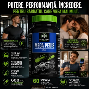 Pills Mega Penis Ultra — 60 Capsule, L-Arginină 600 Mg Thumb 4
