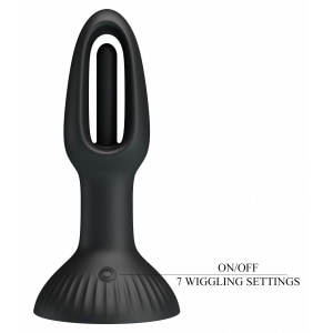 Pretty Love Hubert Vibrator Anal cu 7 Moduri Wiggling Negru Thumb 5