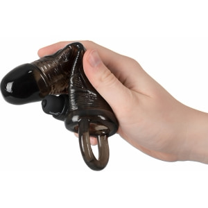Prelungitor Penis Vibrator Regular Fit Negru Thumb 7