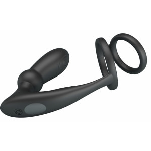 Pretty Love Emoni Inel Vibrator Reîncărcabil 12 Moduri Negru Thumb 1