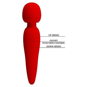 Pretty Love Meredith — Wand 7 Moduri, 21.5 cm, Roșu Thumb 4