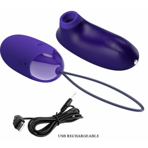 Pretty Love Orthus — Ou Vibrator 12 Funcții, Reîncărcabil Violet Thumb 6