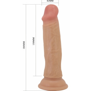 Pretty Love Quentin – Dildo Realist 18,4 cm, Piele Glisantă Thumb 6