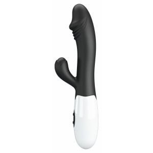 Pretty Love Snappy Black — Iepuraș Dual, 30 Moduri Negru
