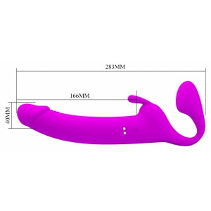 Pretty Love Zanini Vibrant Reîncărcabil Strapless Strap‑On Mov Thumb 7