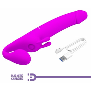 Pretty Love Zanini Vibrant Reîncărcabil Strapless Strap‑On Mov Thumb 5
