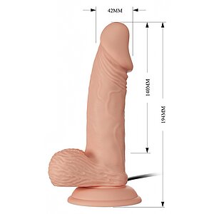 Pretty Love Zebulon — Vibrator Realist 19,4 cm cu Ventuză Thumb 7